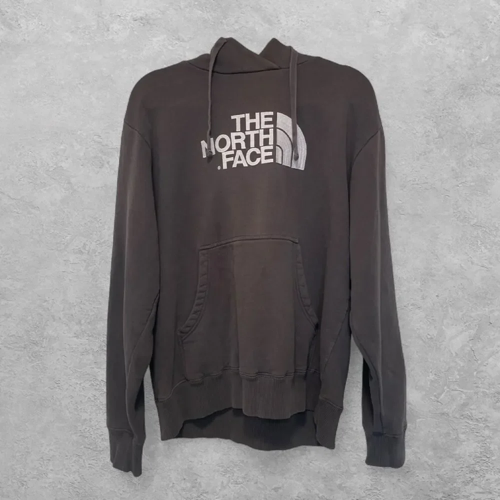 The North Face Half Dome Hoodie Men's L Charcoal Gray Embroidered Logo